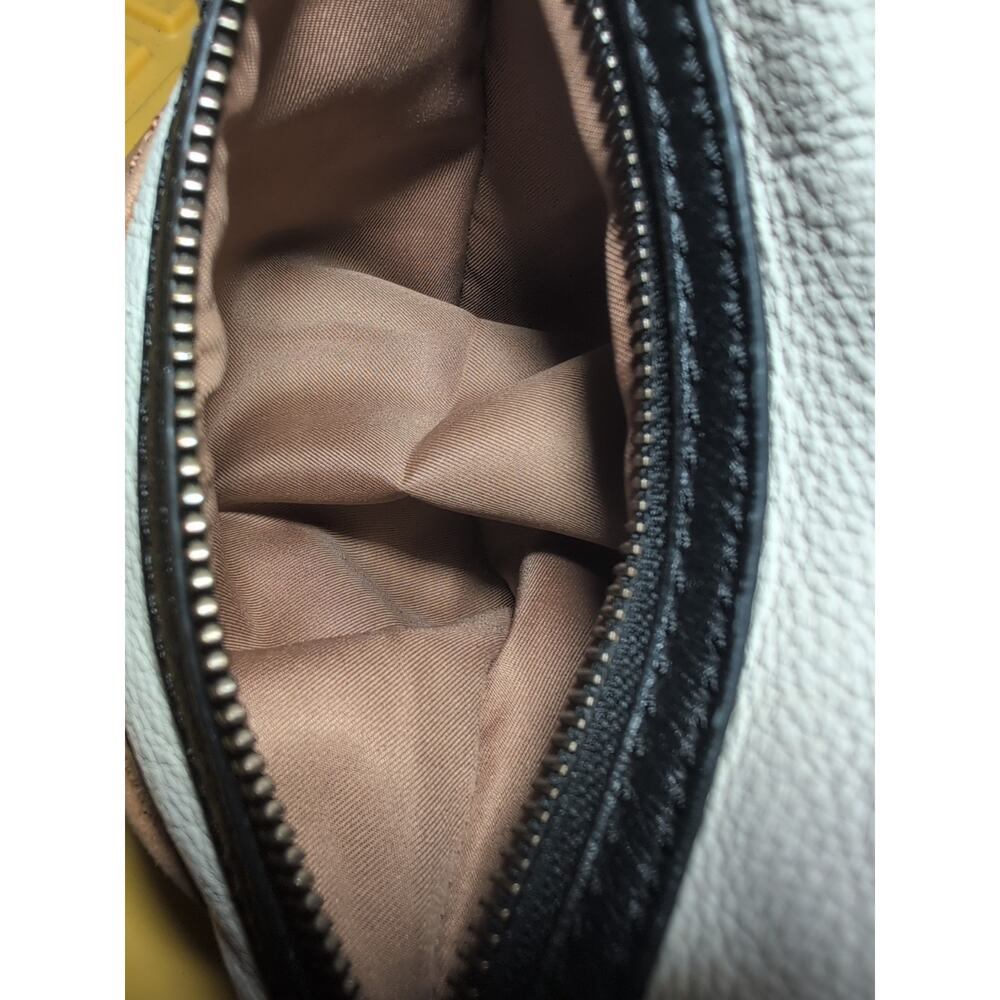 The SAK Crossbody Bag Leather Boho Lined Tricolor Black Tan Cream Messenger - Picture 8 of 16